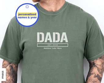 Custom Dada Shirt With Kids Names, Father’s Day Shirt, Dad Appreciation Shirt, Best Dad Shirt, Dada T-Shirt, Gift for Dad, Father's Day Gift