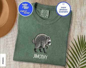 T-shirt Jimothy Raccoon Comfort Colors, T-shirt Seattle Short Spine Raccoon, Cadeau pour amoureux des animaux, Mème viral sur le raton laveur, T-shirt graphique Maman et Enfant