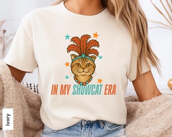 Comfort Colors The Life of a Showcat Shirt, Funny Cat Show Girl Era Tee, Retro Scottish Fold Cats T-Shirt, T S Fan Concert Outfit