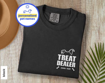 Custom Dog Dad Shirt with Pet Name, Funny Dog Lover Shirt, Dog Dad Gift, Treat Dealer TShirt, Dog Dad Tee, Dog Shirt, Gift For Dog Lover