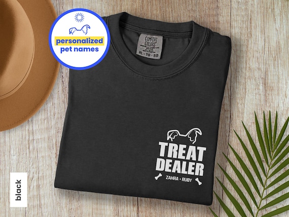 Custom Dog Dad Shirt with Pet Name, Funny Dog Lover Shirt, Dog Dad Gift, Treat Dealer TShirt, Dog Dad Tee, Dog Shirt, Gift For Dog Lover