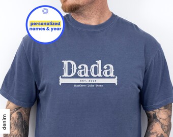 Custom Dada Shirt With Kids Names, Father’s Day Shirt, Dad Appreciation Shirt, Best Dad Shirt, Dada T-Shirt, Gift for Dad, Father's Day Gift