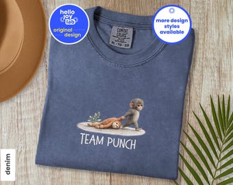 Monkey Punch Comfort Colors Shirt, Team Punch Tee, Baby Monkey Holding Plush Toy T-Shirt, Animal Lover Gift, Viral Sad Monkey Meme