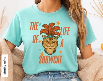 Comfort Colors The Life of a Showcat Shirt, Funny Cat Show Girl Era Tee, Retro Scottish Fold Cats T-Shirt, T S Fan Concert Outfit