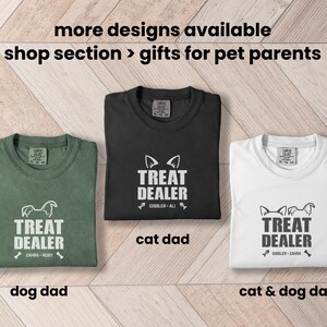 Custom Dog Dad Shirt with Pet Name, Funny Dog Lover Shirt, Dog Dad Gift, Treat Dealer TShirt, Dog Dad Tee, Dog Shirt, Gift For Dog Lover Bild 7