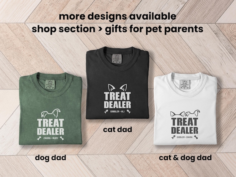 Custom Dog Dad Shirt with Pet Name, Funny Dog Lover Shirt, Dog Dad Gift, Treat Dealer TShirt, Dog Dad Tee, Dog Shirt, Gift For Dog Lover Bild 7