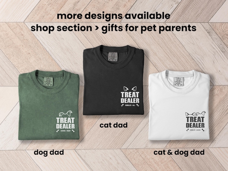 Custom Dog Dad Shirt with Pet Name, Funny Dog Lover Shirt, Dog Dad Gift, Treat Dealer TShirt, Dog Dad Tee, Dog Shirt, Gift For Dog Lover Bild 6