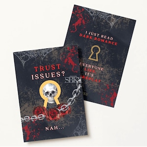Cartoline di romanticismo dark / Cartoline con citazioni di libri su problemi di fiducia / Tutti mentono, è un gioco preliminare / Regalo gotico libresco per lettori / Set di carte SBKY