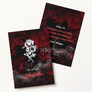 Carte da lettura di romanzi dark / Non mi piace il dramma a meno che... / Set di cartoline con citazioni da nemici ad amanti / Regalo piccante di BookTok / Umorismo di narrativa SBKY