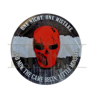 Dark Romance Coaster, Red Mask “Little Monster” Quote, Devil’s Night Inspired Mug Mat, Bookish Gift for Romance Readers