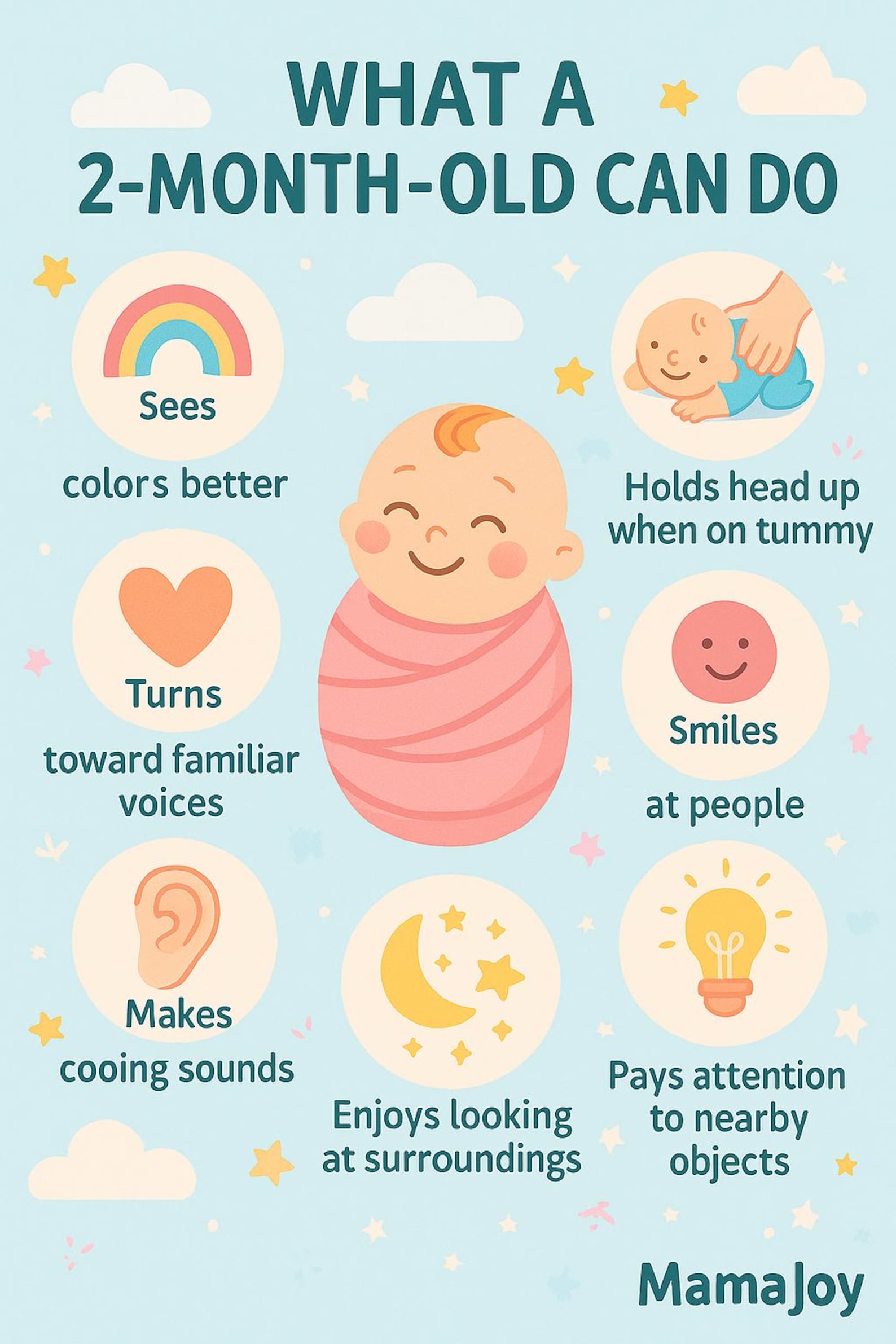2-month-old Baby Milestones Chart – Printable Development Tracker ...