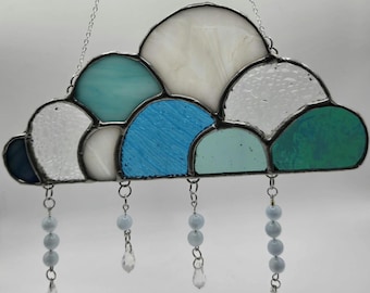 Rainy Skies Stained Glass Wall Hanging