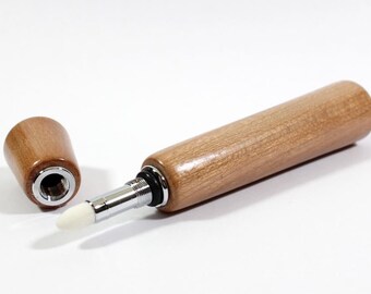 Wooden Perfume Aromatherapy Pen American Black Cherry with Chrome Accents Gift Ready