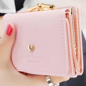 Mini Heart Wallet for Women – Cute Card Holder & Coin Purse Clutch