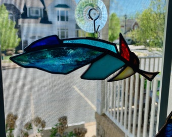 CRYSTAL CLEAR PEACE DOVE Stained Glass Dream SUNCATCHER Handmade Gifts Under $35 