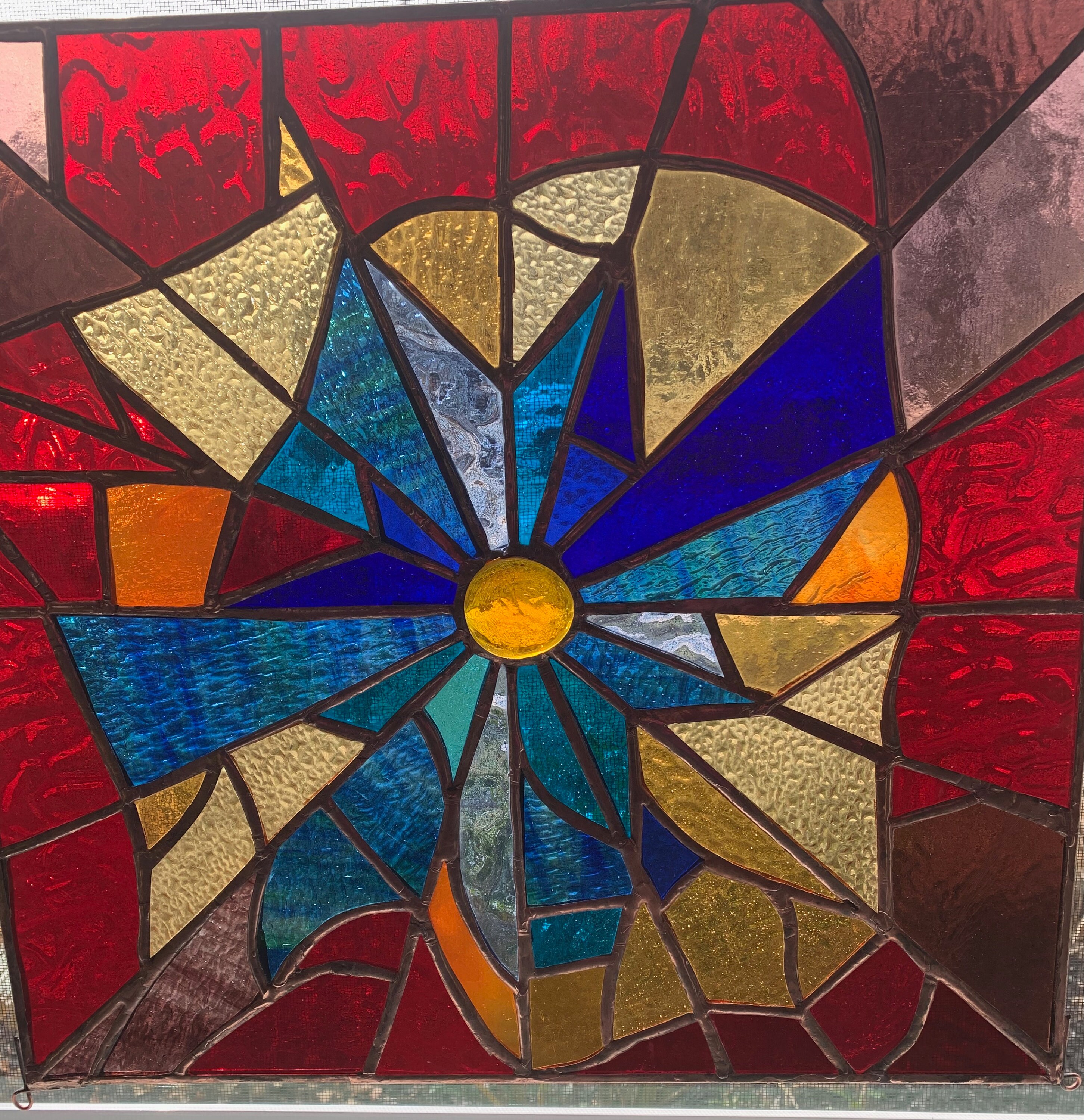 Stained Glass Window Panel. KALEIDOSCOPE FREE SHIP - Etsy