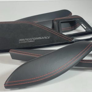 BMW F30 F31 Alcantara +Nappa Leather Red Stiching interrior trim set OEM+ . Customizable F32 F33 F34 F36