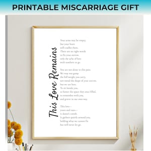 Miscarriage Gift Poem Print | Baby Loss Keepsake | Pregnancy Loss Printable | Condolence or Bereavement Comfort Gift