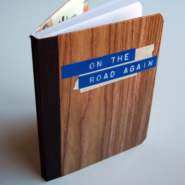 On the Road Again Mini Notebook in Wood Grain