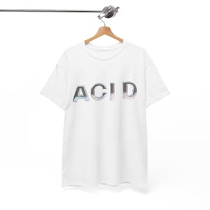 Acid Logo Graphic Unisex Heavy Cotton Tee, Roland TB-303, Perfect for Rave, Gift for Acid Lovers,Graphic Tee