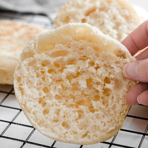 Sourdough English muffins.