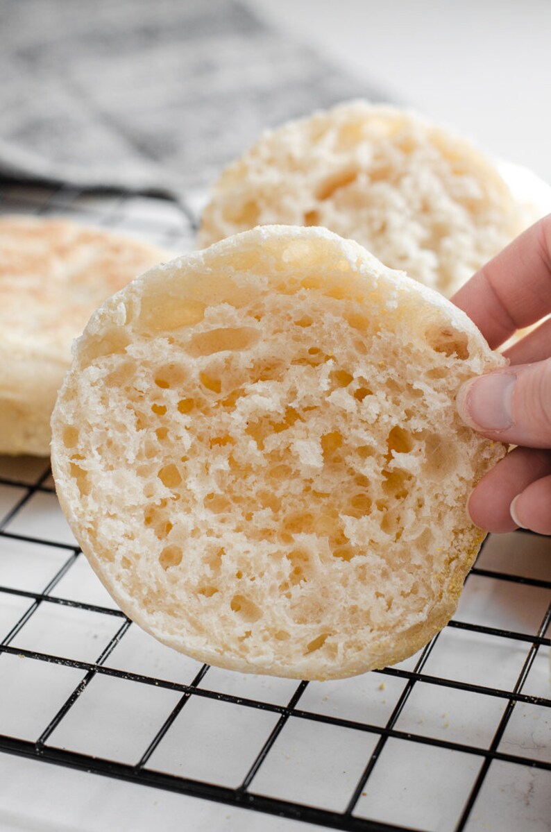 Sourdough English muffins.