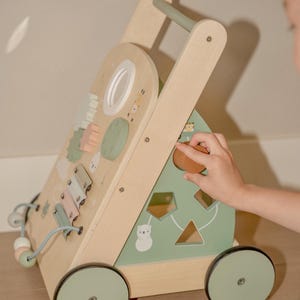 Montessori-inspired | Wooden Baby Walker: Xylophone, Beads & Gears Activity Toy
