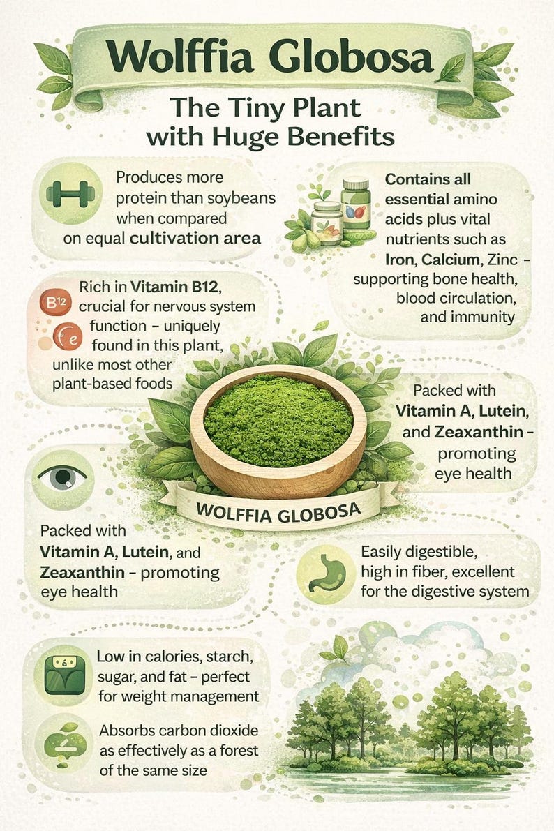 Wolffia Powder Superfood | Plant-Based Complete Protein | Vitamin B12 Rich Green Powder | Nutrient Dense Vegan Superfood Supplement image 8