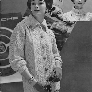 Knit Cabled Cardigan Pattern