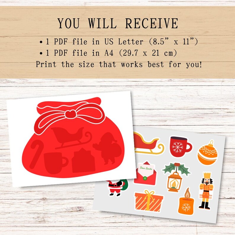 Christmas Color Matching Activity for Kids, Montessori Materials ...