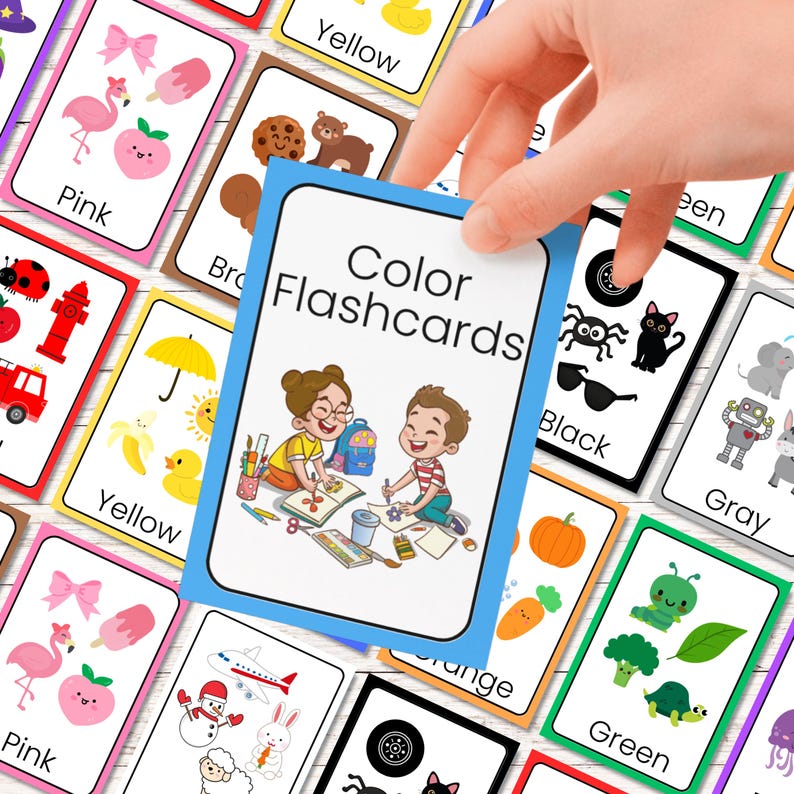 Colors Flashcards for Kids – Printable Learning Cards, Preschool ...