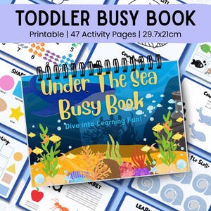 Under the Sea Busy Book for Toddlers – Printable Preschool Learning Binder, Quiet & Educational Activity Pages for Kids (Digital Download)