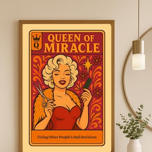 Funny Retro Hairdresser Wall Art – Sarcastic Beauty Salon Printable – Humorous Hair Stylist Gift for Women –  Salon Decor Instant Download