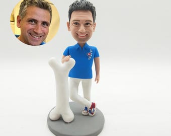 Custom Doctor Bobblehead, Personalized Clay Figurine