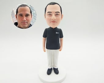 Custom Bobblehead Figurine, Personalized Clay Statue, Unique Christmas Gift