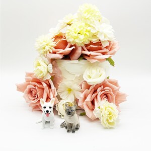 Custom dog wedding Cake topper, personalized pet birthday cake toppers, pet anniversary gifts, custom dog figurine, pet decorations