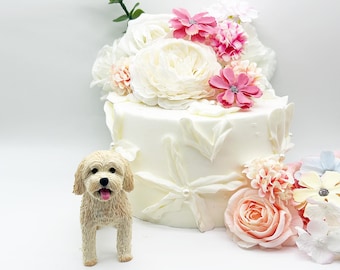 Personalisierter Haustier Tortenstecker: Handgefertigte Polymer Clay Hunde- & Katzenfiguren