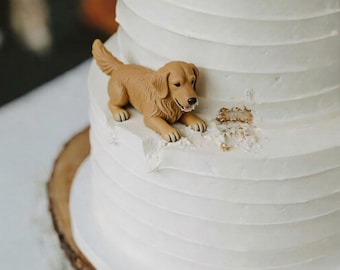 Décoration de gâteau de mariage personnalisée pour animal de compagnie, figurine chien chat, décoration d'anniversaire