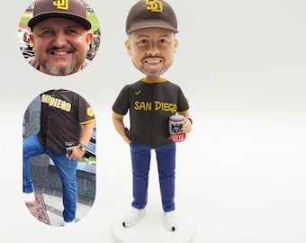 Personalized 3D Bobblehead Figurine: Custom Handmade Clay Statue