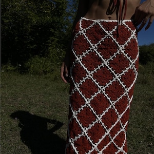 Granny Square Crochet Skirt, Handmade Festival Skirt, Colorful Boho Beachwear, Retro Summer Outfit, High Waist Crochet Skirt, Gift For Her