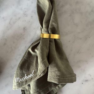 Personalisierte Stoffserviette mit Name – Elegante Hochzeit Serviette | Namensserviette für Gäste, Taufe, Geburtstag, Tischdeko