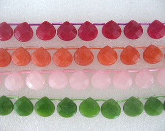 Fil De Perles En Pierre - 63 Perles Jade 6mm Couleur Rose/framboise - 39 Cm - Neuf