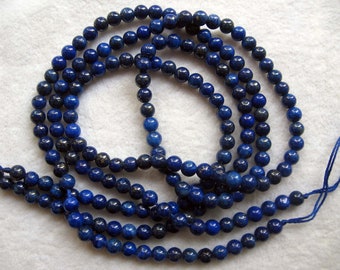 Full Strand Lapis Lazuli Round Beads 4mm