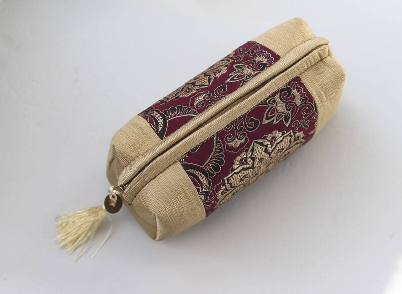 Travel Bag Pencil Case Silk Brocade Make Up Bag Comestic Bag Gadget Bag