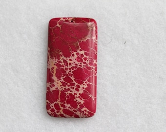 Beautiful Magenta Red Variscite Sea Sediment Jasper Rectangle Pendant