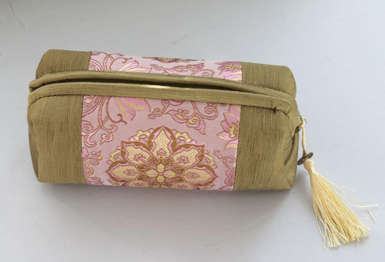 Travel Bag Pencil Case Silk Brocade Make Up Bag Comestic Bag Gadget Bag