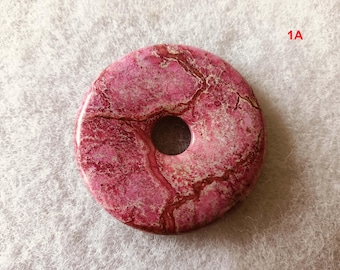Wunderschöner Magenta Roter Variscit Seesediment Jaspis Donut Anhänger