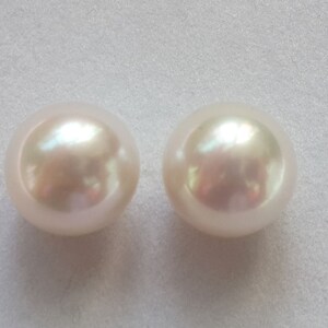 Top Quality Genuine White Round Edison Pearls Undrilled 12.6-12.7mm - 1 Pcs