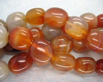 Large Natural Original Agate Polished Oval Beads