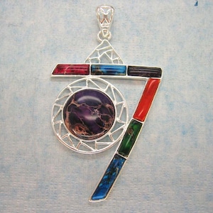 Multicolor Variscite Sea Sediment Jasper Pendant